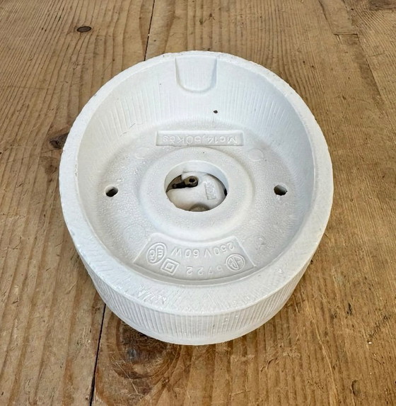 Image 1 of Applique murale vintage en porcelaine blanche, années 1970