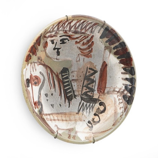 Emanuele Luzzati, “knight” ceramic plate for Pozzo Garitta of Albisola