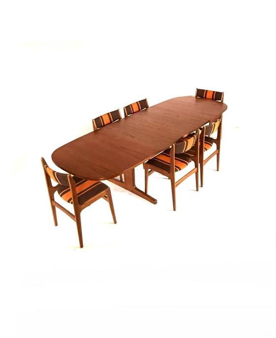 Vintage XL verlengbare Deense teakhouten eettafel ‘60 – Tavoli da pranzo, Wood (photo 13 of 15)