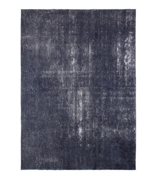 Oriental Hand-knotted Vintage Art Classic & Relief Design 204 x 87 cm Black Color