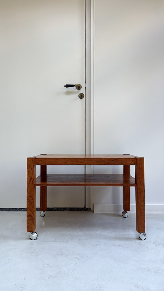 Image 1 of Vintage houten trolley / serveerwagen