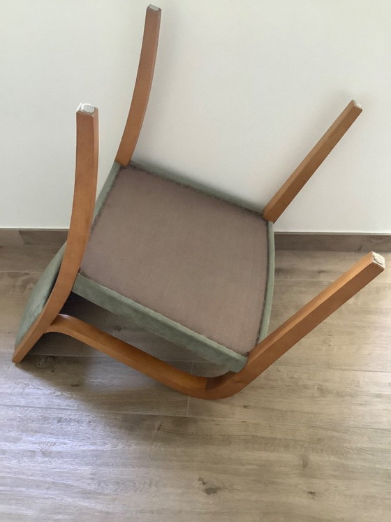 6 x Molteni Resiedo Stoelen – Eetkamerstoelen, Textile, Wood (photo 3 of 6)