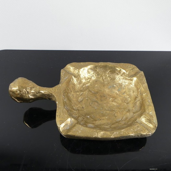 Image 1 of brutalistischer Bronze Aschenbecher 1960er Jahre