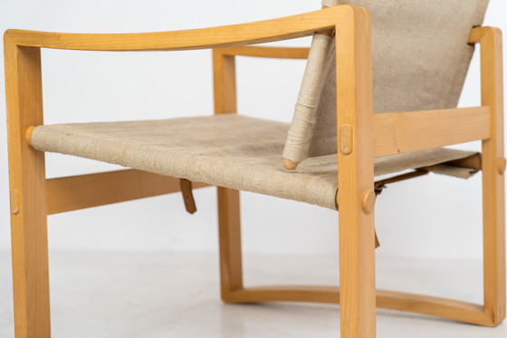 Image 1 of Safari stoel van Børge Jensen voor Bernstoffmoinde Møbelfabrik (Denemarken, jaren 1970).