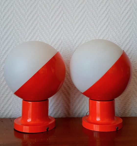 Image 1 of 2X Space Age Wall Lights Kaiser Leuchten 1970