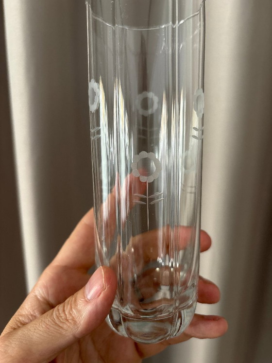Set of 4 Vintage Etched Floral Highball Glasses – Glass & Decanter (photo 8 of 13)