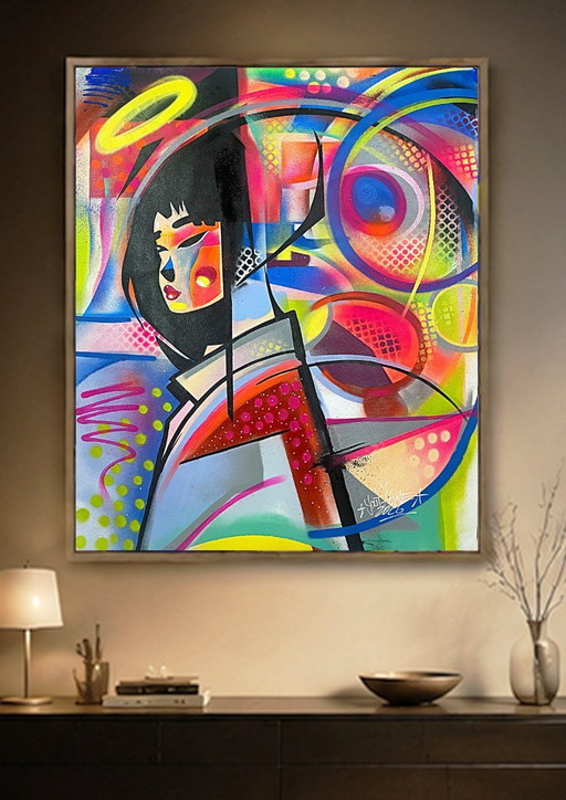 Youthone - Neon Empress - Artist Canvas – schilderijen tekeningen (photo 2 of 20)