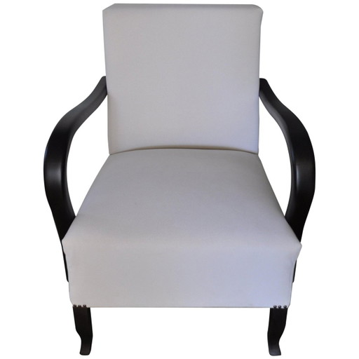 Fauteuil Art Déco Blanc, années 1920