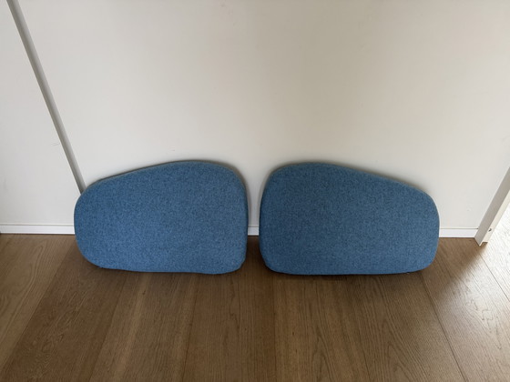 Image 1 of 6 kussen blauw, pierre à galets