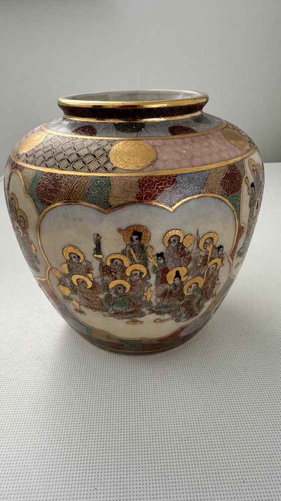 Japanese Satsuma Vase – Ceramic (photo 4 of 5)