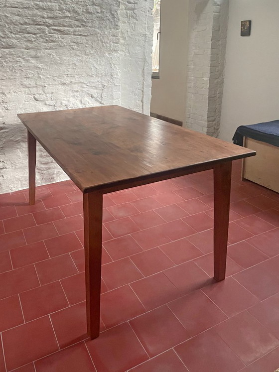 oude Franse eettafel met aanzetblad, houten penverbindingen – Wood (photo 26 of 27)