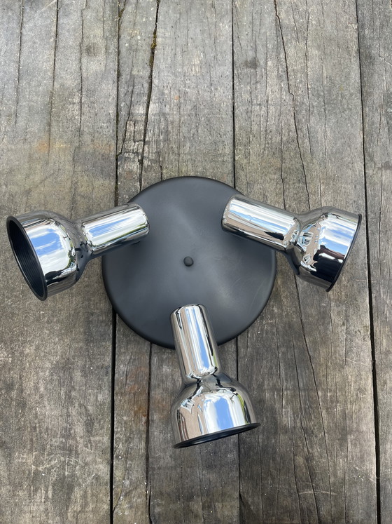 Image 1 of Vintage Brilliant Leuchten space age chrome ceiling spotlights