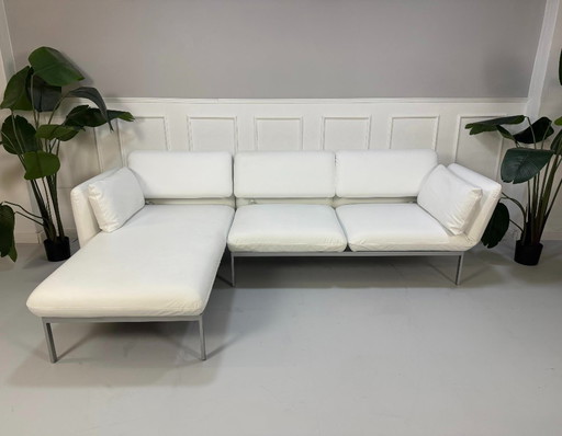 Brühl Roro Medium Sofa Leder Weiß Schlafsofa Ecksofa Liege Daybed