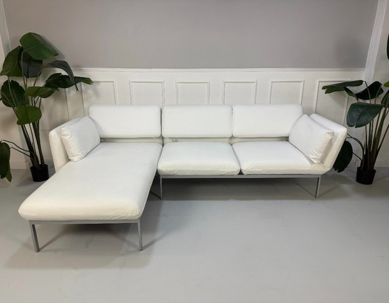 Image 1 of Brühl Roro Medium Sofa Leder Weiß Schlafsofa Ecksofa Liege Daybed