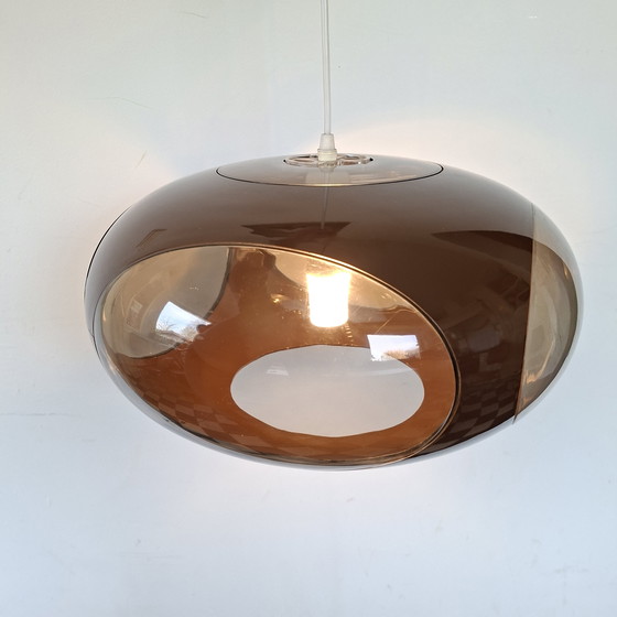 Image 1 of Massive Bug Eye brown vintage space age lamp