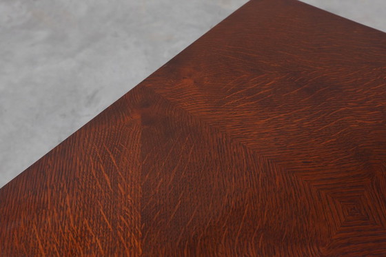 Image 1 of Tavolino quadrato Art Déco impiallacciato in rovere, Francia 1925 ca. 1925