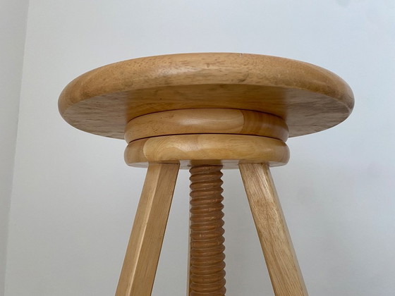 Image 1 of Vintage wooden stool, piano stool, painting stool, artist stool, industrial stool - 1980s