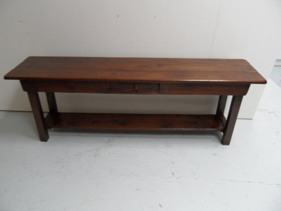 Image 1 of antiek eiken sidetable