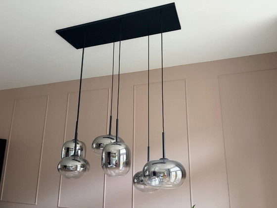 Image 1 of Suspension élégante style hôtelier avec verre fumé