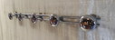 Vintage wall-mounted coat rack in chromed metal - mid-20th century