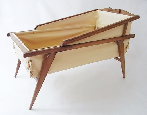 Cama infantil, cama de viaje, plegable, años 60