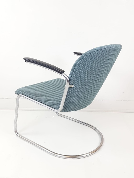 Image 1 of Poltrona Gispen modello 413 rivestita di nuovo in tessuto Ploeg grain