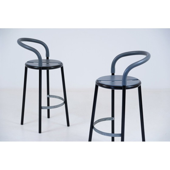 Image 1 of Pair of vintage Fritz hansen Pelikan stools by Niels Gammelgaard 1987