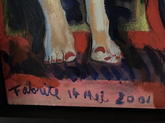 Image 1 of Dipinto ad olio di Fabrice "L'amore dei bambini"