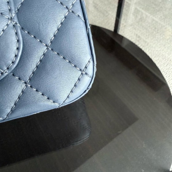 Image 1 of Chanel 2.55 Reissue Mini - 20CM Quilted Caviar Aged Grained Calfskin Blue Gold Hardware Series 23