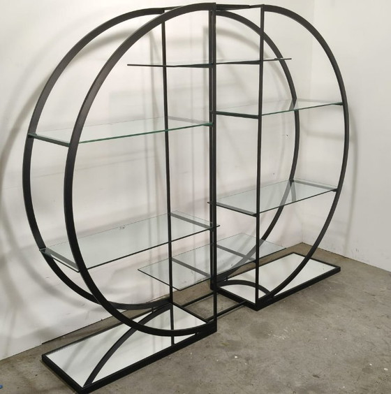 Art Deco design room divider, Sideboard cabinet, Glass, Transparent (photo 2 of 5)