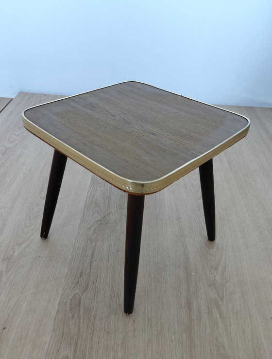 Image 1 of Pflanztisch mit Holzmotiv aus den 1950er Jahren