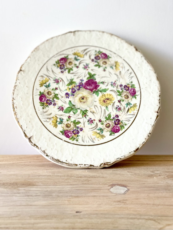 Image 1 of Vintage French Floral Display Plate · Ceranord Saint-Amand · Hand Painted · Made in France