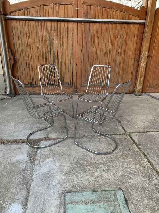 Italian Dining Chairs by Gastone Rinaldi, 1970s, Set of 4 (photo 3 of 4)