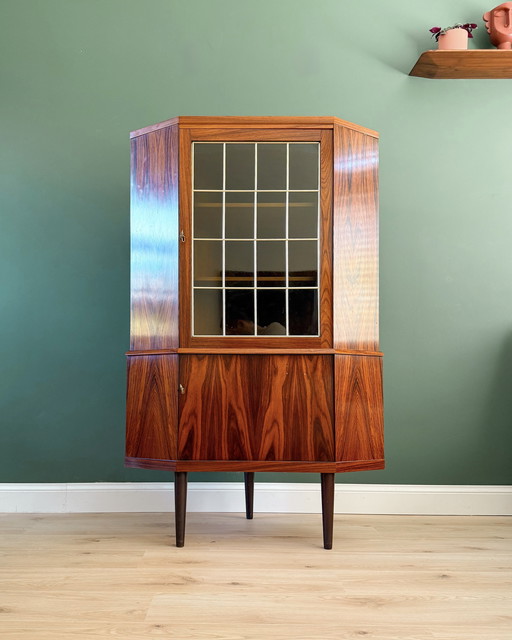 Vintage Deense palissander hoekkast
