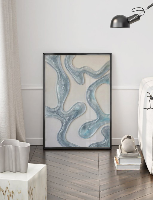 Acrylic Glass Artwork - 180x120 cm - Frozen Pearl Ice (Ori, 1983)