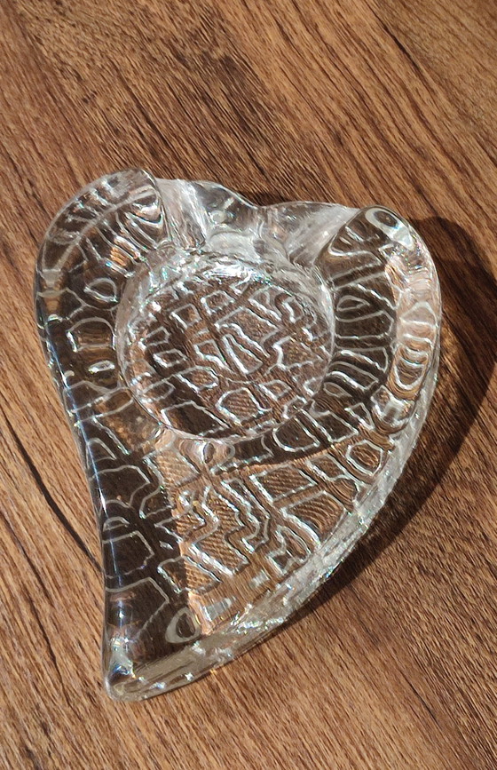 Image 1 of Vintage thick glass ashtray, Scandinavian design, 1960s-70s