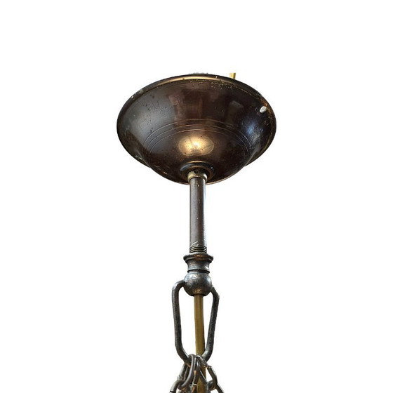 Image 1 of Suspension en verre à motif marbré, années 1950