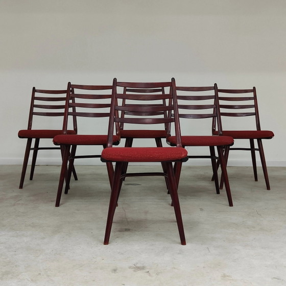 Set of 6 Jitona Sobeslav chairs, Czechoslovakia 1960 – Dining chairs, Mid Century Modern (photo 19 of 21)