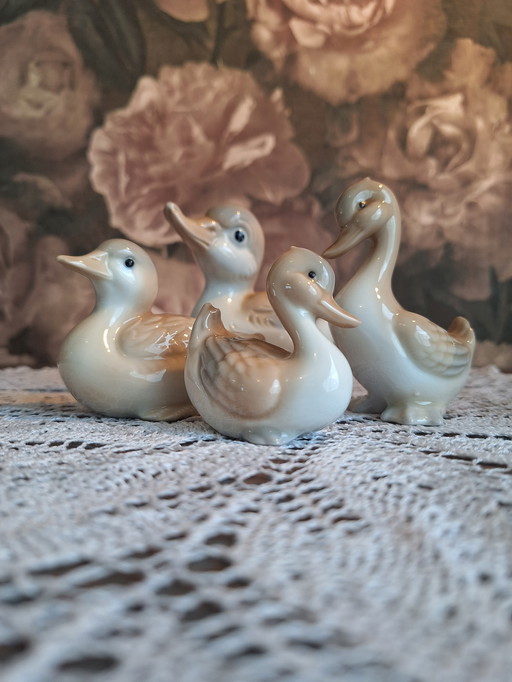 Four Porcelain Ducks from Vaga International
