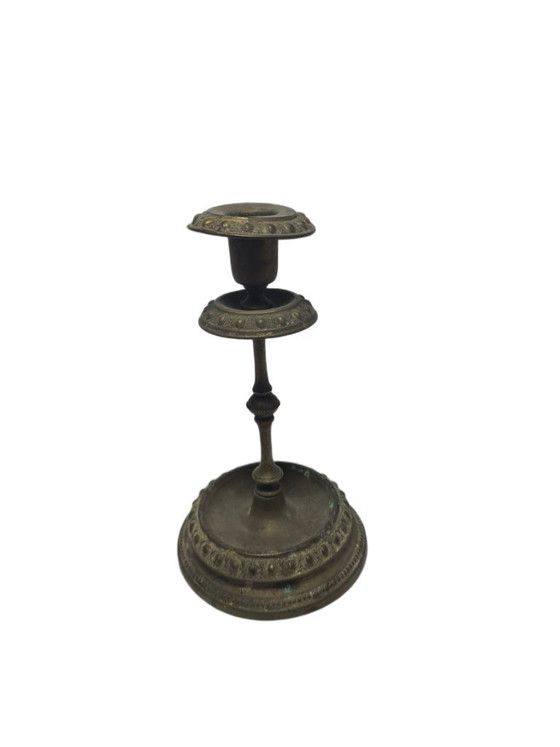 Bougeoir Biedermeier de l'Empire austro-hongrois, années 1890 – Bougeoirs et chandeliers, Metal, Brass (photo 3 of 8)