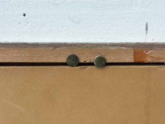 Cuadro antiguo con motivo arquitectónico en un marco plateado. – Pinturas y dibujos, Wood (photo 8 of 10)