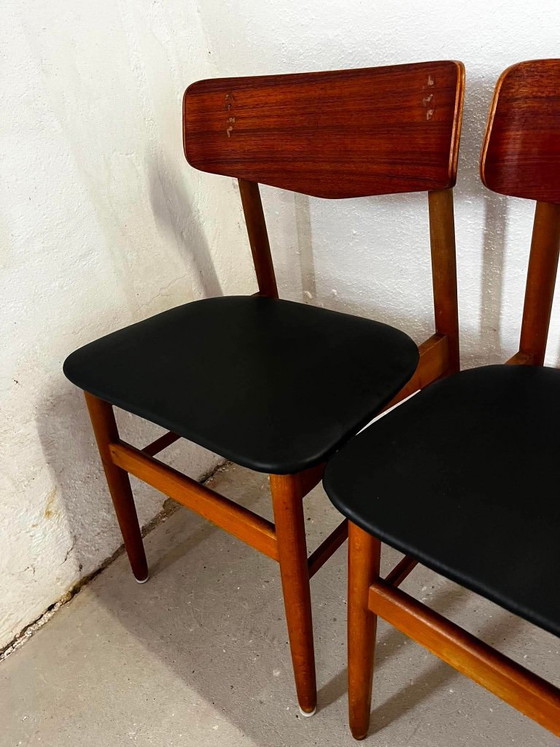 Findahl "Mosbøl" eetkamerstoel teak/beuken – Findahls Møbelfabrik, Eetkamerstoelen, Wood, Skai (photo 5 of 7)