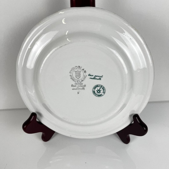 Set de 4 Assiettes à Dessert "Agreste", Sarreguemines, Fin XXe, Pyroblan – Vaisselle, Porcelain (photo 4 of 8)