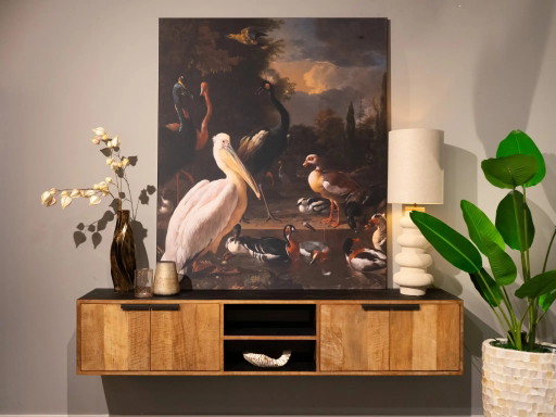 Drijvende veer - 130x160cm – RT Design, kunst, Canvas, Vintage