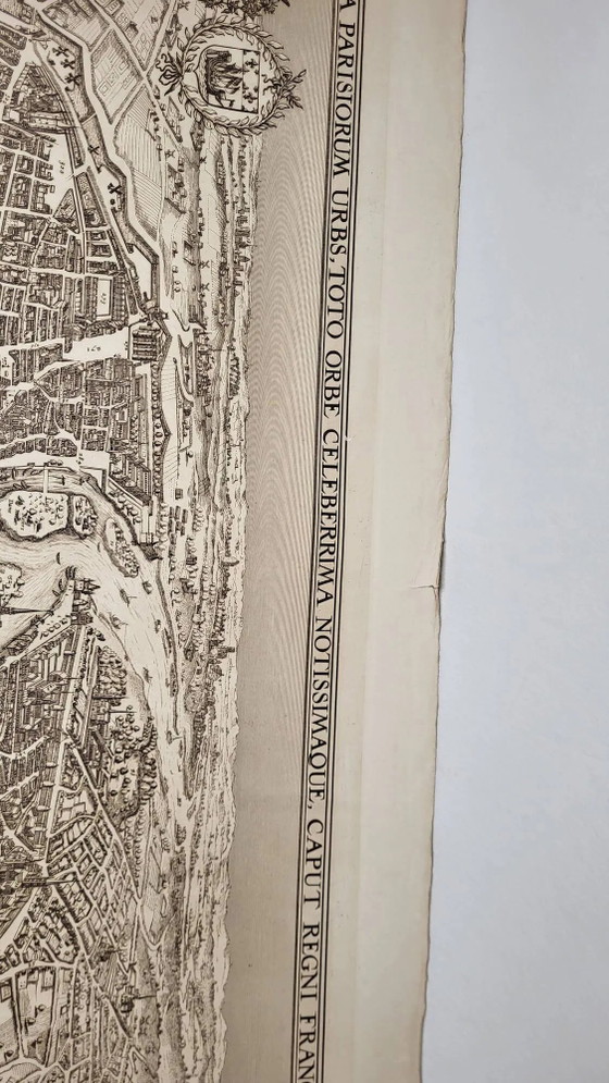19th century engraving / Plan of Paris / Plan of Visscher – Decorative Objects, Paper (photo 7 of 11)