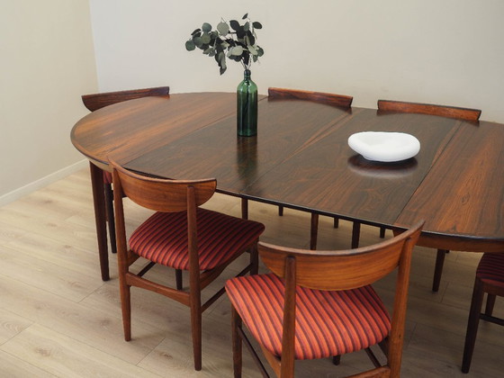 Image 1 of Round rosewood table, Danish design, 1960s, manufacturer: Gudme Møbelfabrik, designer: Ole Hald