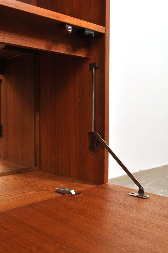 Image 1 of Mid-century Teak compartment cabinet with flap