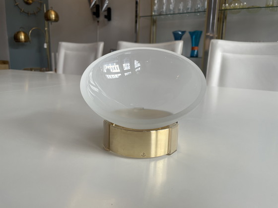 Image 1 of Handgemachte Schale aus mundgeblasenem Glas und Messing von Michael Kurpatov für Skultuna