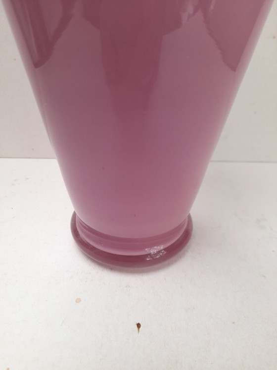 Grande vaso in opalina rosa Made in Italy, Vasi (foto 2 di 5)