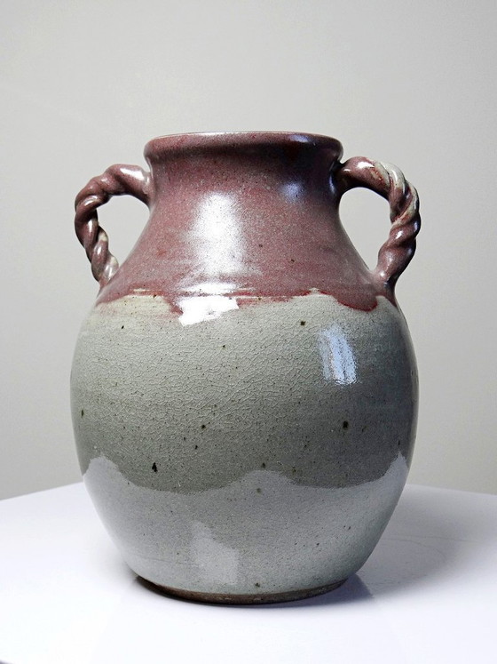Image 1 of Vintage 1960s-70s stoneware vase from Studio Pottery Milly Finn, UK